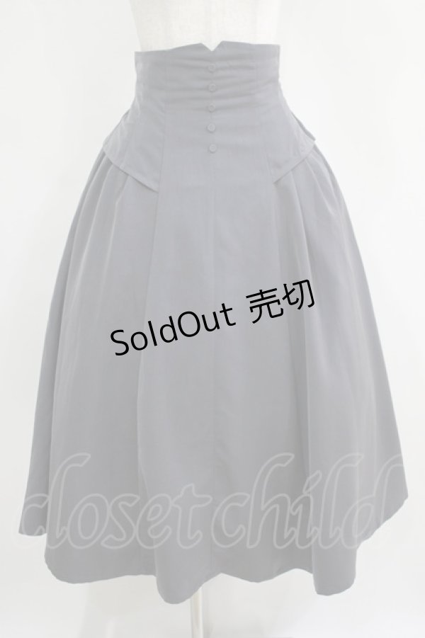 画像1: an another angelus / コルセット風サイドタックスカート Free GRAY H-25-04-13-1022-CA-SK-NS-ZH (1)