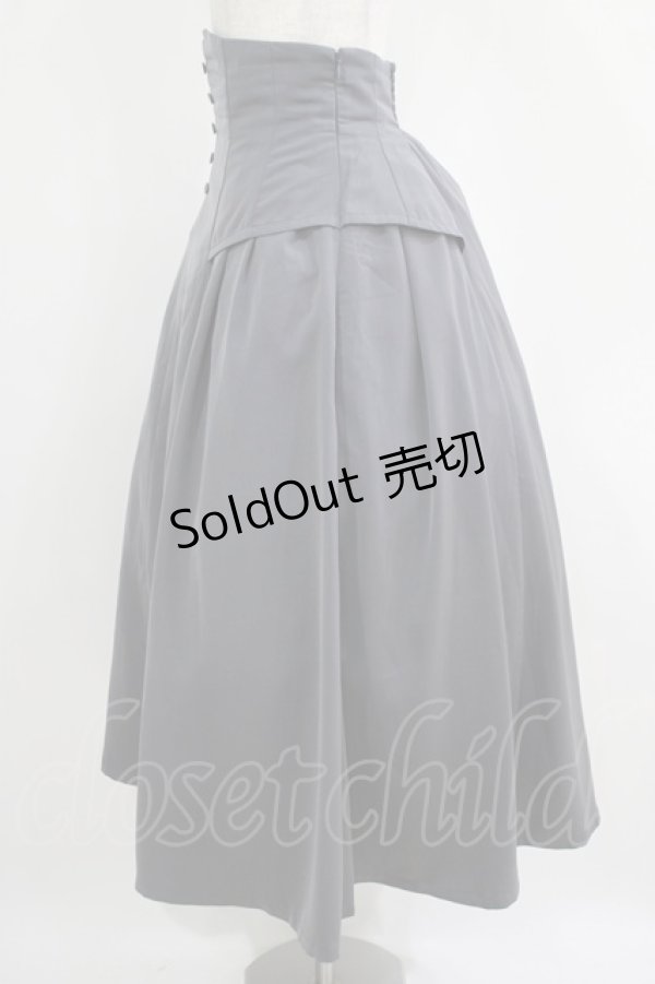 画像2: an another angelus / コルセット風サイドタックスカート Free GRAY H-25-04-13-1022-CA-SK-NS-ZH (2)