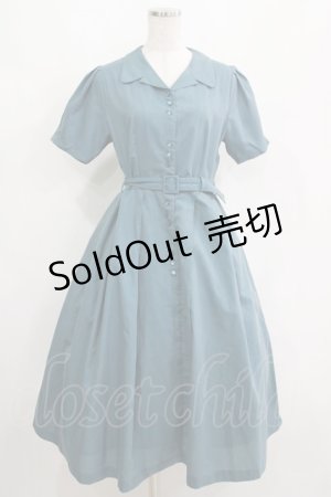 画像: an another angelus / レトロ釦使い開衿シャツワンピース Free GREEN H-25-04-13-1025-CA-OP-NS-ZH