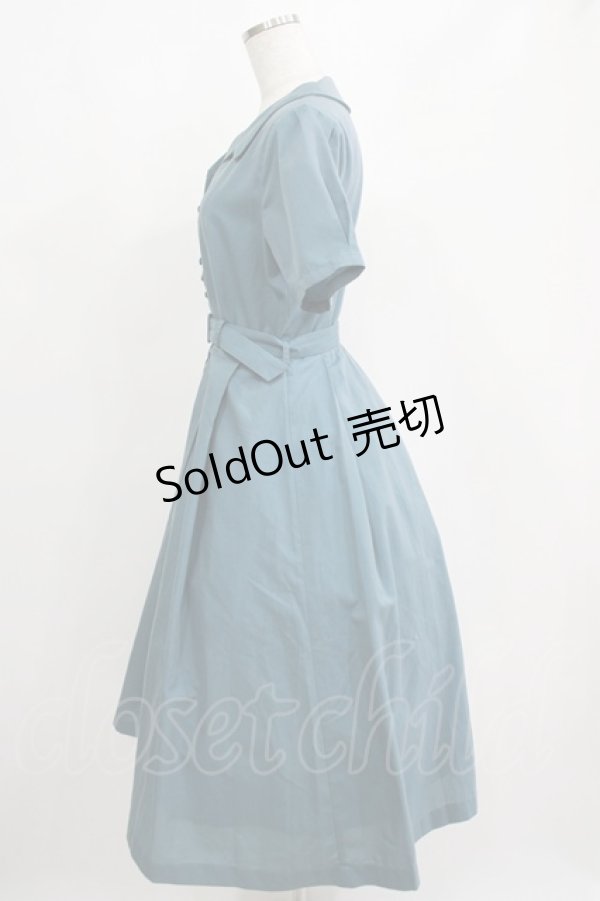 画像2: an another angelus / レトロ釦使い開衿シャツワンピース Free GREEN H-25-04-13-1025-CA-OP-NS-ZH (2)