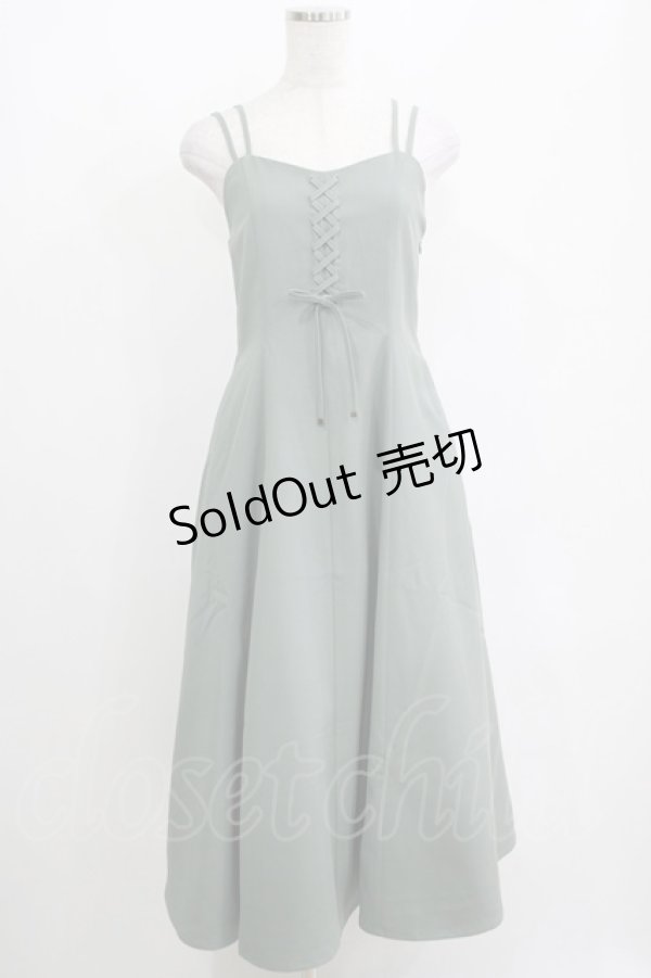 画像1: an another angelus / フロントレースアップキャミワンピース Free MINT H-25-04-13-1028-CA-OP-NS-ZH (1)