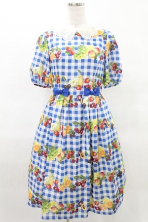 画像: Melody BasKet / Fruits BasKetワンピース  ブルー H-25-04-13-007-LO-OP-KB-ZH