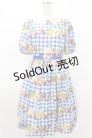画像: Melody BasKet / Fruits BasKetワンピース  ブルー H-25-04-13-007-LO-OP-KB-ZH