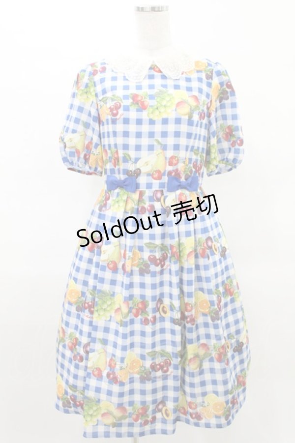 画像1: Melody BasKet / Fruits BasKetワンピース  ブルー H-25-04-13-007-LO-OP-KB-ZH (1)