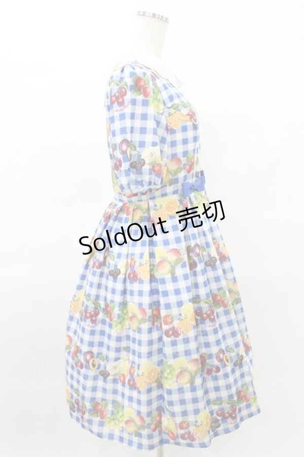 画像2: Melody BasKet / Fruits BasKetワンピース  ブルー H-25-04-13-007-LO-OP-KB-ZH (2)