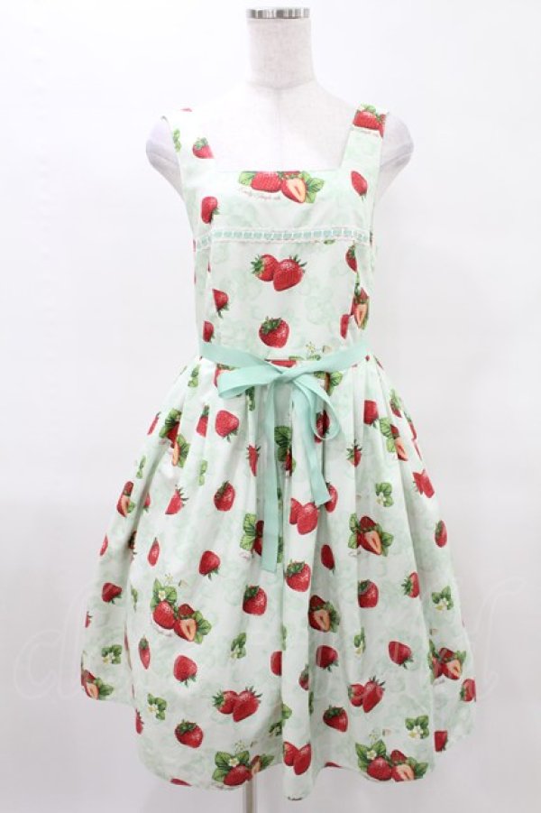 画像1: Emily Temple cute / Dear Strawberryノースリーブワンピース  ミント H-25-04-13-010-ET-OP-KB-ZH (1)