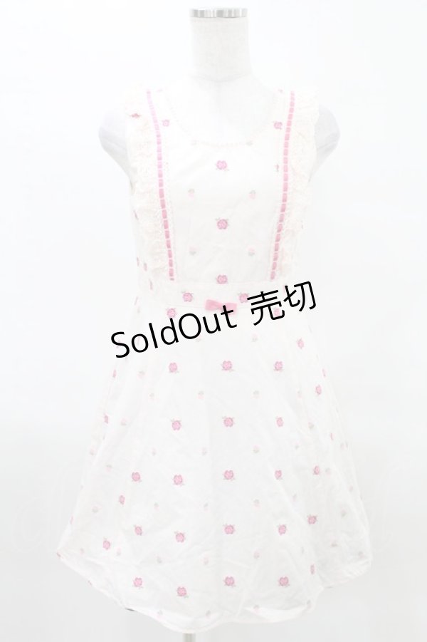 画像1: Emily Temple cute / ローズ刺繍ノースリーブワンピース Free ピンク H-25-04-13-014-ET-OP-KB-ZH (1)