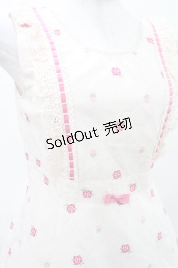 画像3: Emily Temple cute / ローズ刺繍ノースリーブワンピース Free ピンク H-25-04-13-014-ET-OP-KB-ZH (3)