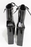 画像3: KILL STAR / エナメルハイヒールサンダル 26cm 黒 H-25-04-13-002-SL-SH-KB-ZH (3)