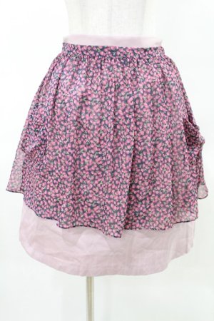 画像: MILK / ベリーズエプロンスカート  ネイビー×ピンク H-25-04-13-016-ML-SK-KB-ZH