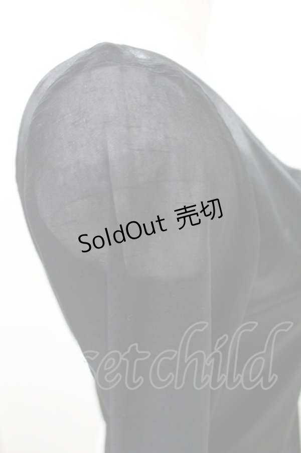 画像3: STIGMATA / シアー袖サテントップス F 黒 H-25-04-13-024-GO-TO-KB-ZH (3)
