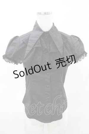 画像: KILL STAR / レースパフブラウス XS 黒 H-25-04-13-025-SL-BL-KB-ZH