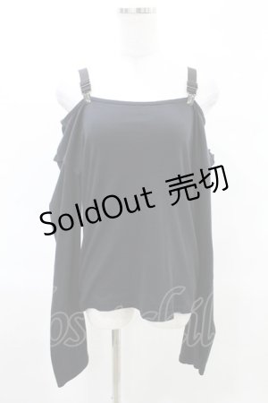 画像: STIGMATA / オフショルカットソー S 黒 H-25-04-13-026-GO-TO-KB-ZH