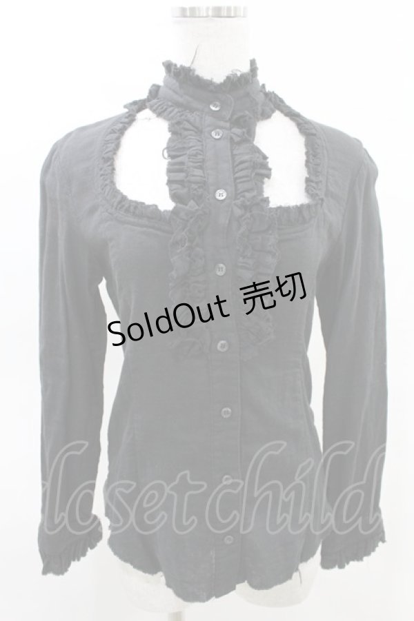 画像1: STIGMATA / ガーゼブラウス S 黒 H-25-04-13-027-GO-BL-KB-ZH (1)