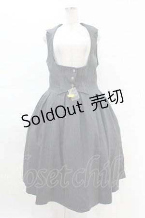 画像: Forest Wardrobe（海外ロリータブランド） / 森林知秋 コルセットジャンパースカート+カチューシャ XL チャコールグレー H-25-04-14-001-0-OP-NS-ZH