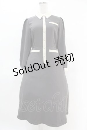 画像: an another angelus / バイカラーレトロシャツワンピース Free CHARCOAL H-25-04-14-004-CA-OP-NS-ZH