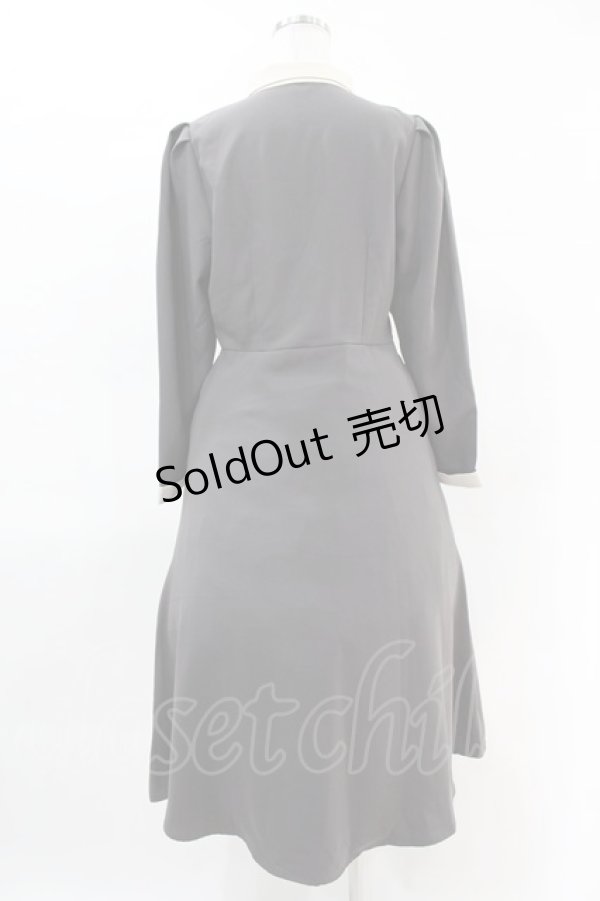 画像2: an another angelus / バイカラーレトロシャツワンピース Free CHARCOAL H-25-04-14-004-CA-OP-NS-ZH (2)