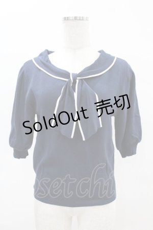画像: an another angelus / 2WAYボウタイニットプルオーバー Free NAVY H-25-04-14-055-CA-TO-NS-ZH