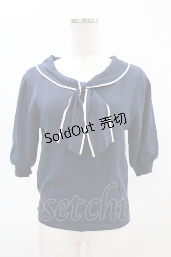 画像1: an another angelus / 2WAYボウタイニットプルオーバー Free NAVY H-25-04-14-055-CA-TO-NS-ZH (1)