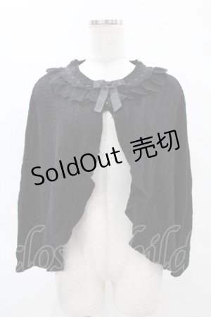 画像: Amavel / ロマンティックレースすかし編みニットケープ Free ブラック H-25-04-14-062-CA-TO-NS-ZH