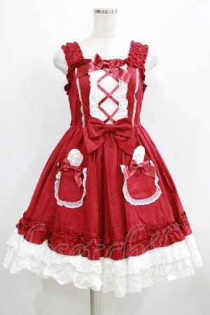 画像: Angelic Pretty / Lovely BunnyジャンパースカートSET Free ワイン H-25-04-14-1001-AP-OP-NS-ZH