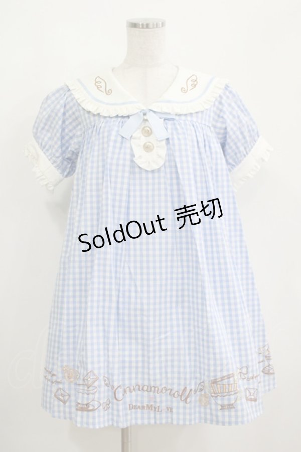 画像1: DearMyLove / シナモロールコラボセーラーワンピース L サックス H-25-04-14-1031-EL-OP-NS-ZH (1)