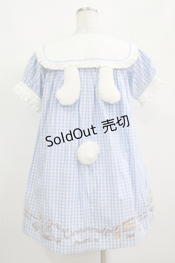 画像3: DearMyLove / シナモロールコラボセーラーワンピース L サックス H-25-04-14-1031-EL-OP-NS-ZH (3)