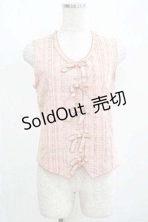 画像: WONDERFUL WORLD / リボンノースリーブブラウス Free ベージュ H-25-04-14-1065-LO-BL-NS-ZH
