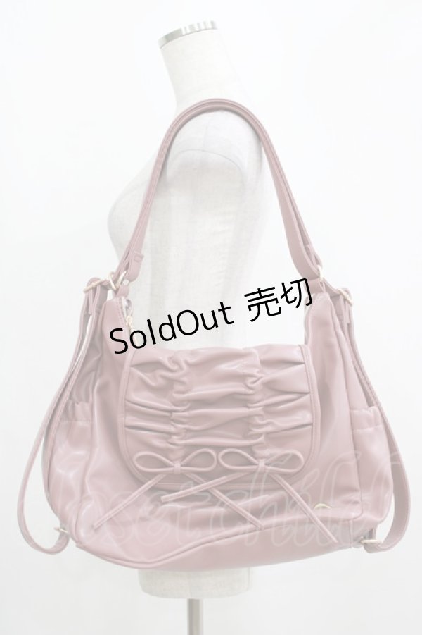 画像1: m petit by misako / AM*NIリボン3WAY バッグ  ピンク H-25-04-14-1067-LO-BG-NS-ZH (1)