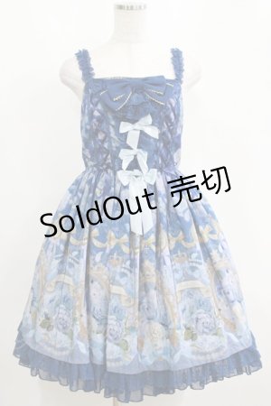 画像: Angelic Pretty / Rose Museum SpecialジャンパースカートSET Free ブルー H-25-04-14-1008-AP-OP-NS-ZH
