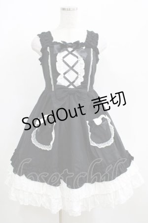 画像: Angelic Pretty / Lovely BunnyジャンパースカートSET Free ブラック H-25-04-14-1002-AP-OP-NS-ZH