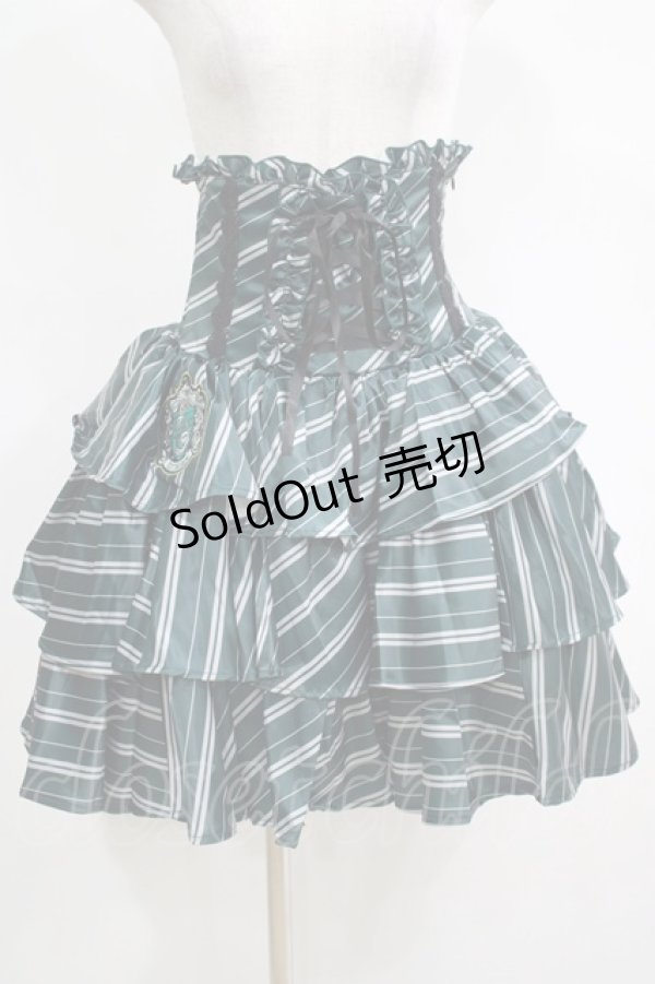画像1: ATELIER PIERROT / ハリー・ポッター フリルコルセットスカート  スリザリン（グリーン） H-25-04-14-2003-EL-SK-KB-ZH (1)