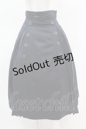 画像: an another angelus / プリーツ使いダブル釦スカート Free NAVY H-25-04-14-016-CA-SK-NS-ZH