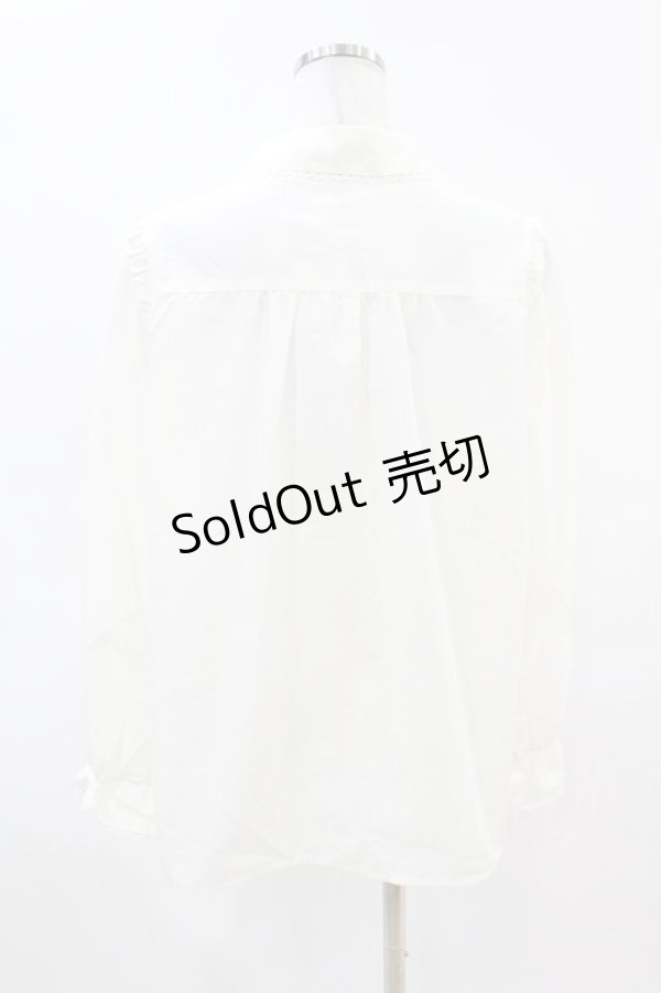 画像2: axes femme Red label / Redlabel刺繍ブラウス XL 生成り H-25-04-14-029-PU-BL-NS-ZH (2)