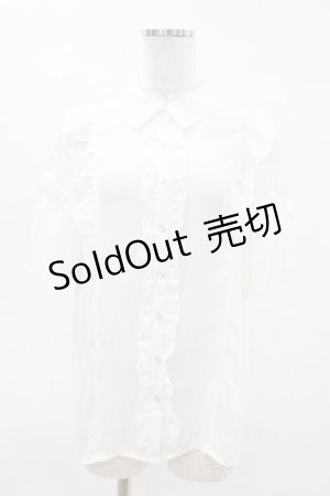画像: axes femme POETIQUE / レースラッフルブラウス M オフ H-25-04-14-030-AX-BL-NS-ZH