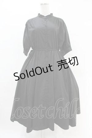 画像: F i.n.t / ランダムヘムドロストシャツワンピース Free BLACK H-25-04-14-003-CA-OP-NS-ZH