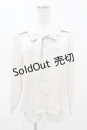 画像: an another angelus / オフショル開衿ボウタイブラウス Free IVORY H-25-04-14-043-CA-BL-NS-ZH