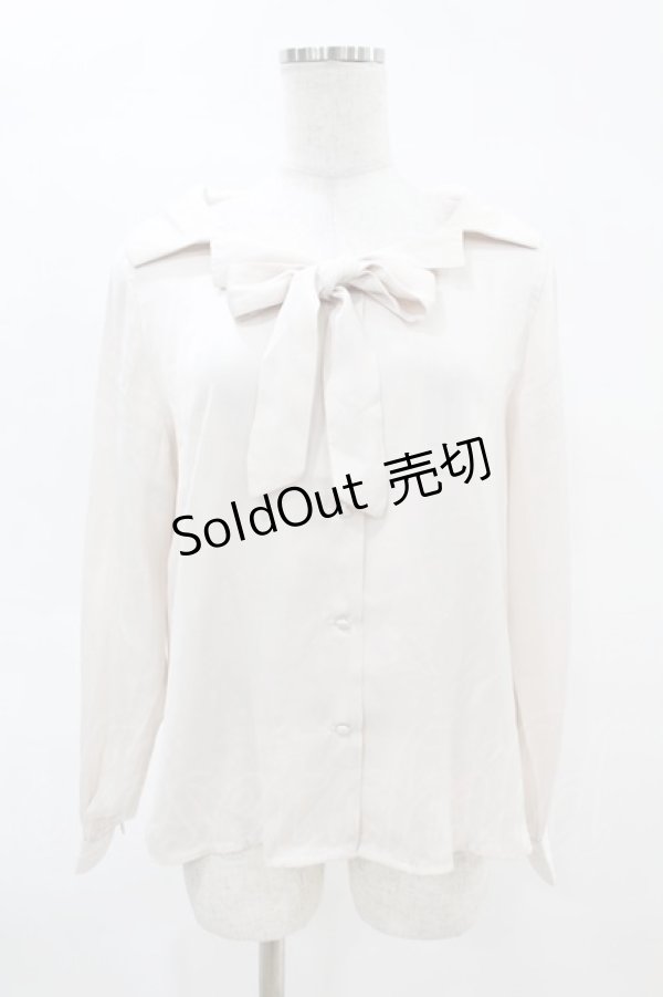 画像1: an another angelus / オフショル開衿ボウタイブラウス Free IVORY H-25-04-14-043-CA-BL-NS-ZH (1)