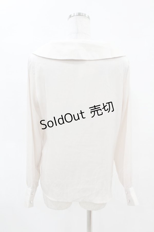 画像2: an another angelus / オフショル開衿ボウタイブラウス Free IVORY H-25-04-14-043-CA-BL-NS-ZH (2)