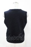 画像2: Jane Marple / ロゴ刺繍ベスト M ネイビー H-25-04-15-038-JM-TO-KB-ZH (2)