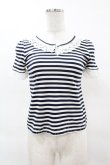 画像1: MILK / シトロンTee  ネイビー×ホワイトボーダー H-25-04-15-048-ML-TO-KB-ZH (1)