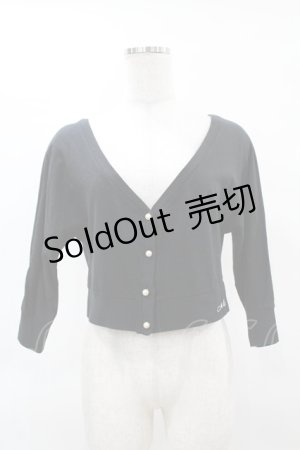 画像: MILK / パールボタンショートカーディガン  ブラック H-25-04-15-055-ML-TO-KB-ZH