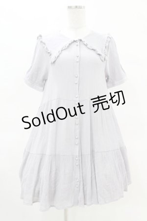 画像: axes femme POETIQUE / ティアードビッグ襟チュニック FREE グレー H-25-04-15-1033-AX-TO-NS-ZH
