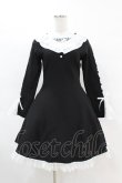画像1: mellfy memory / Precious memories flare ニットワンピース M BLACK H-25-04-15-1034-0-OP-NS-ZH (1)