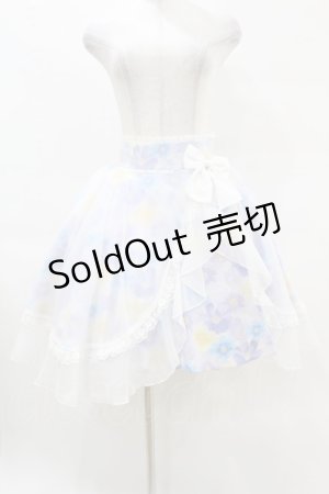 画像: mellfy memory / Happiness Floraスカート S BLUE H-25-04-15-1039-0-SK-NS-ZH