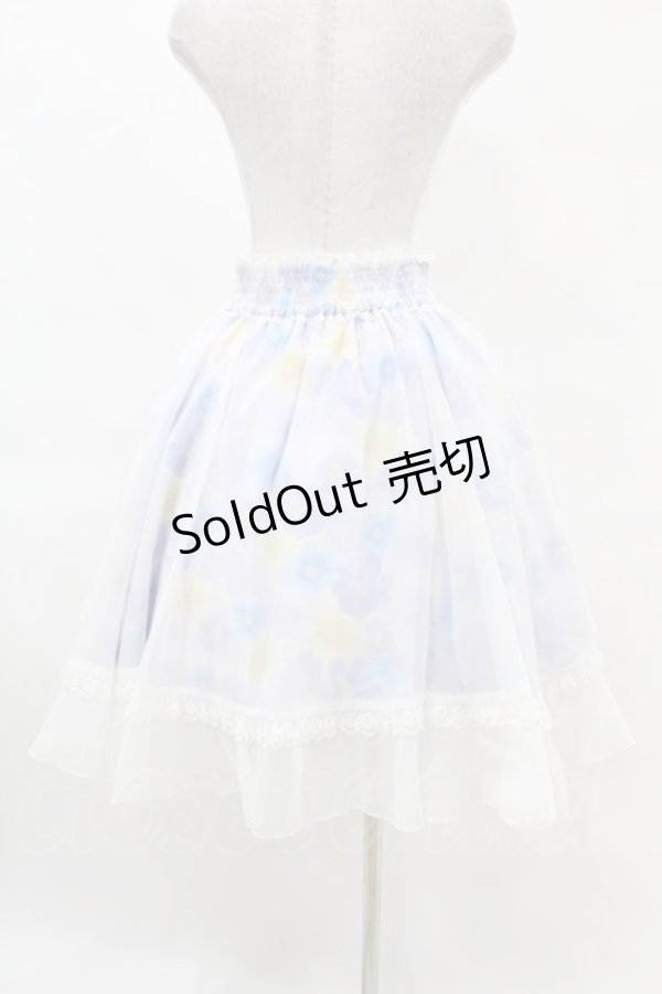 画像2: mellfy memory / Happiness Floraスカート S BLUE H-25-04-15-1039-0-SK-NS-ZH (2)