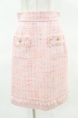画像: PINKHOUSE CHELSEA / ツイードタイトスカート FREE ピンク H-25-04-15-1044-0-SK-NS-ZH