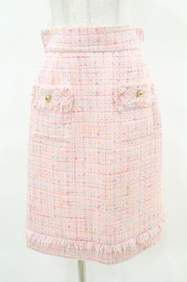 画像1: PINKHOUSE CHELSEA / ツイードタイトスカート FREE ピンク H-25-04-15-1044-0-SK-NS-ZH (1)