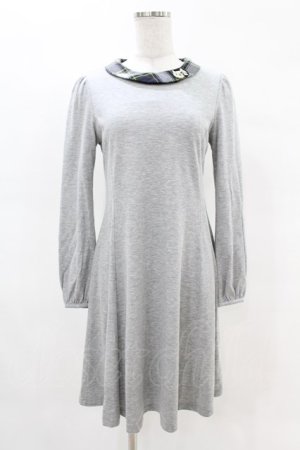 画像: Franche Lippee / チェック襟カットソーワンピース FREE グレー H-25-04-15-1046-LO-OP-NS-ZH