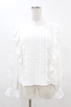 画像: mellfy memory / Love classy Ribbonブラウス M WHITE H-25-04-15-1052-0-BL-NS-ZH